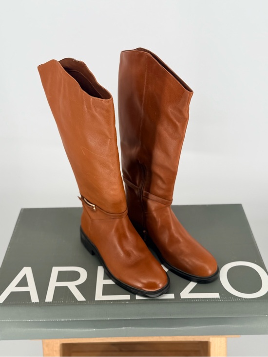 Arezzo Shoes - NEW AREZZO Women's Tall Leather Riding Boots - Brown SIZE 7.5
